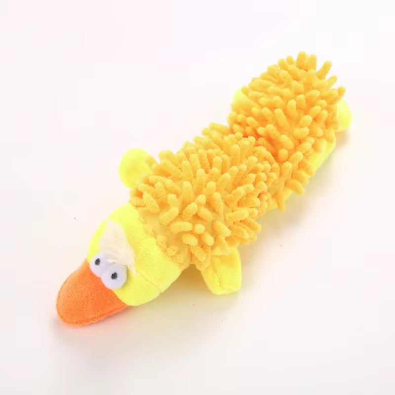 Durable Pet Dog Plush Toy for Small Breeds - Animal Shape Squeaky Chew Cleaning Toy for Chihuahua Yorkshire Bichon Puppies