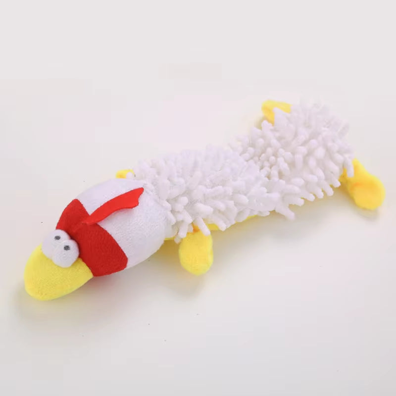 Durable Pet Dog Plush Toy for Small Breeds - Animal Shape Squeaky Chew Cleaning Toy for Chihuahua Yorkshire Bichon Puppies